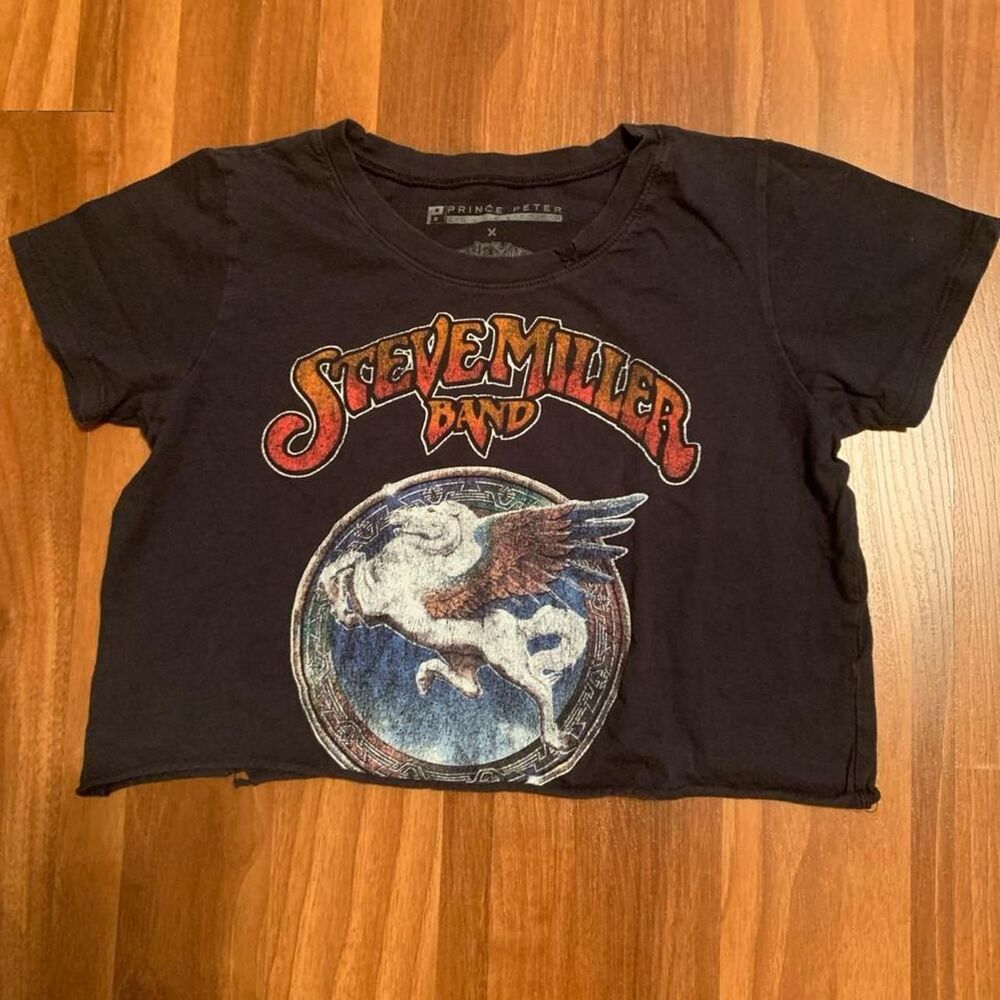 Prince-peter-collection Women's Black and Grey T-shirt
